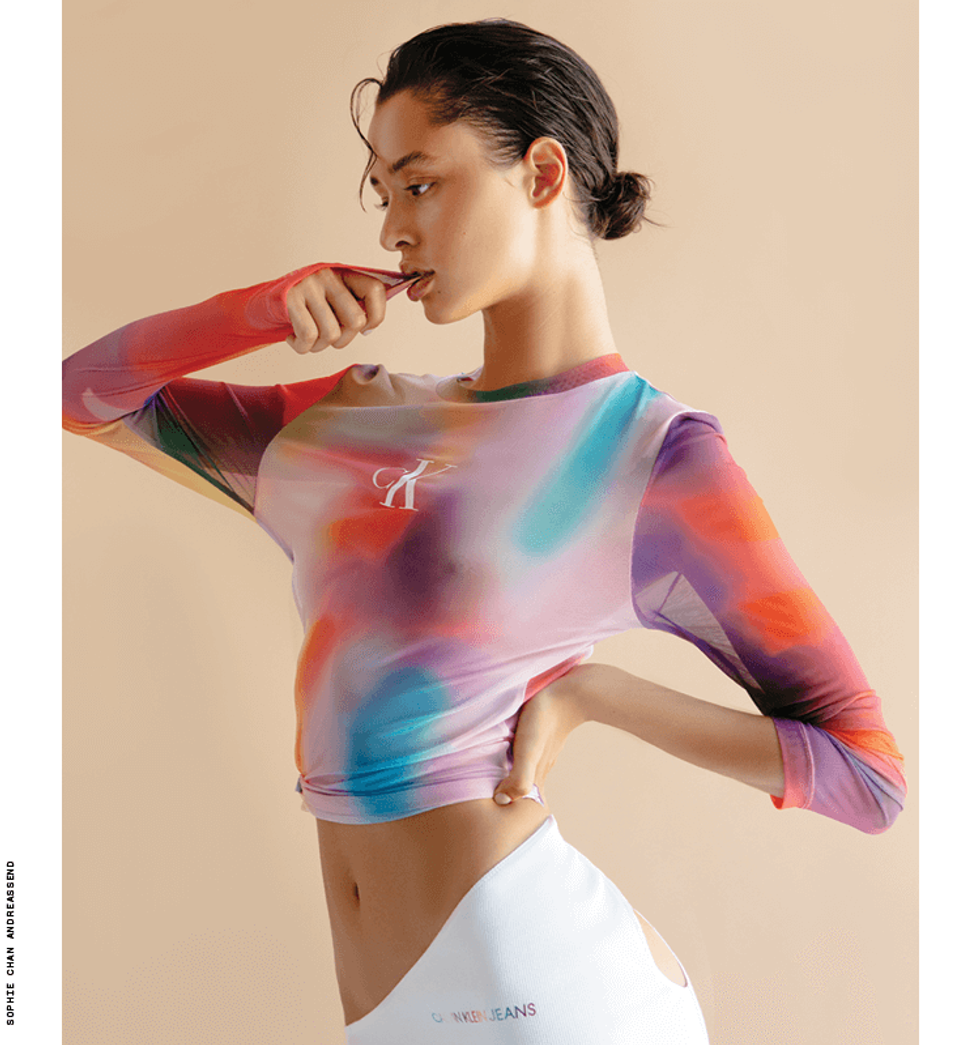 Models Isabella Manderson and saye rediscover the meaning of intimacy and touch while showing off skin in Calvin Klein.