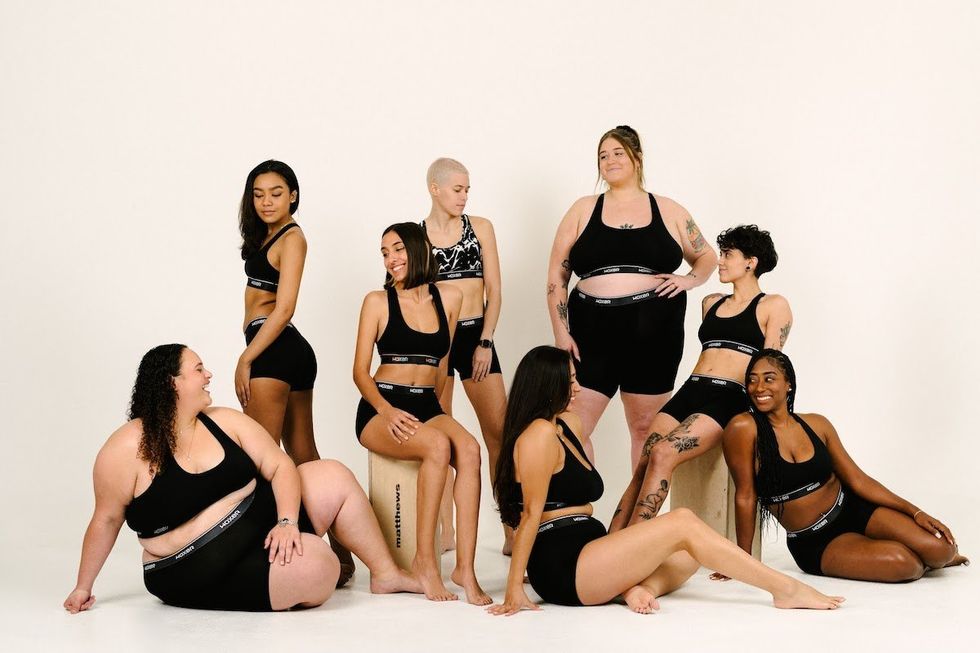 models wearing black Woxer bras and underwear