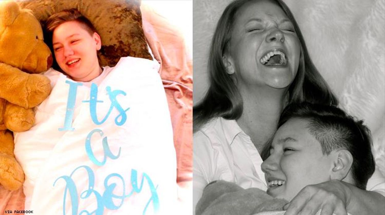 Mom Stages Hilarious Gender Reveal Shoot for Trans Son