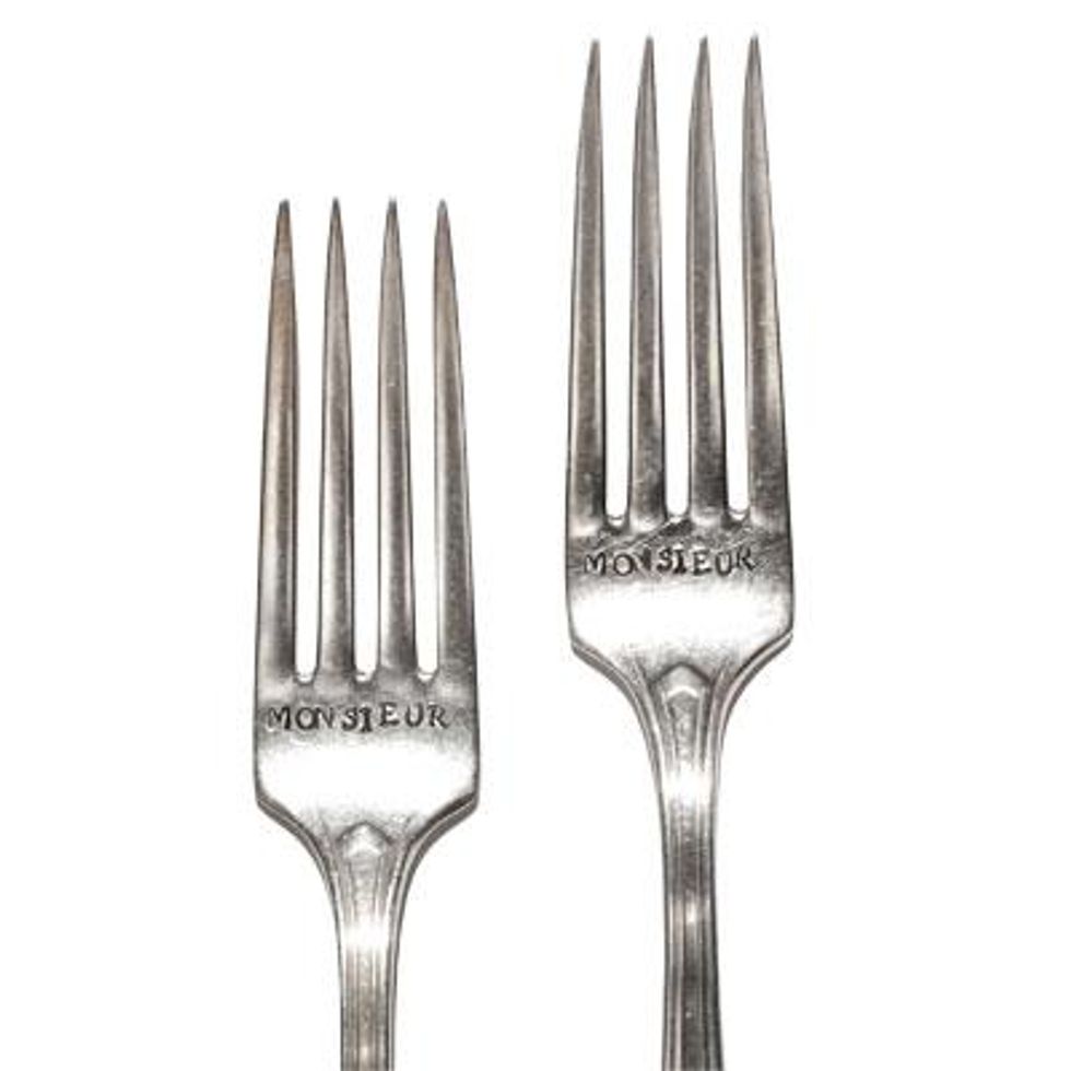 Monsieur/Monsieur Engraved Vintage Fork Set