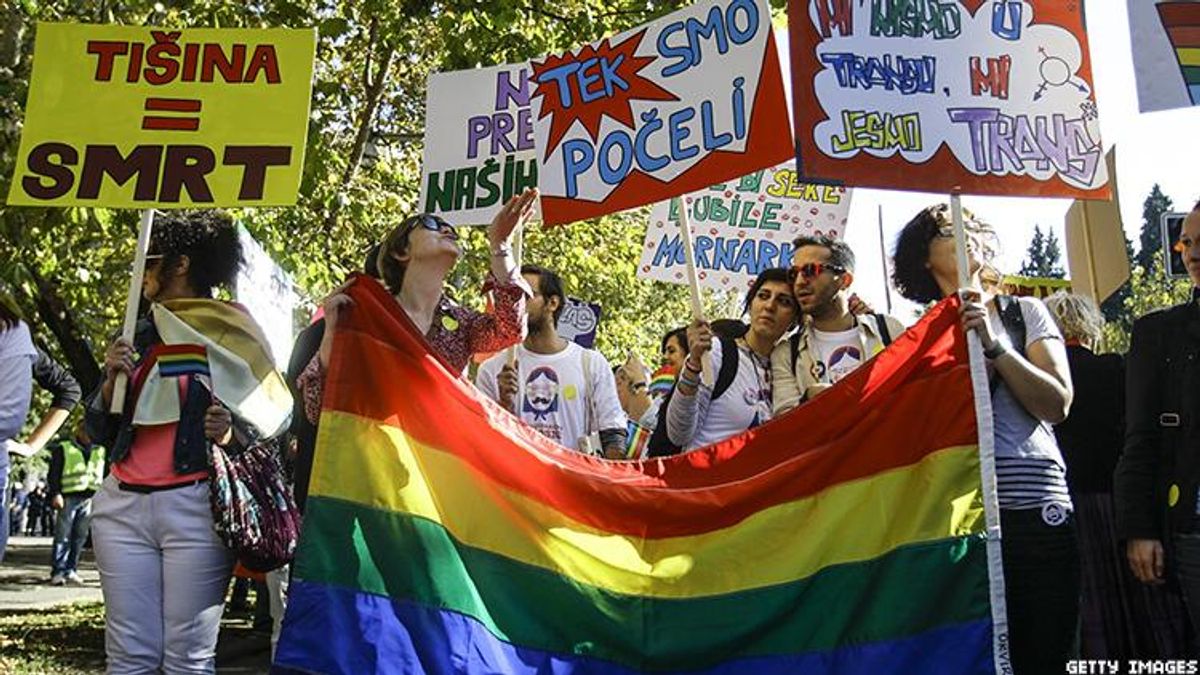 Montenegro votes to recognize same-sex civil unions, but still won't allow same-sex couples to adopt children.