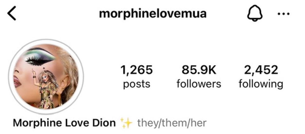 Morphine Love Dion via Instagram