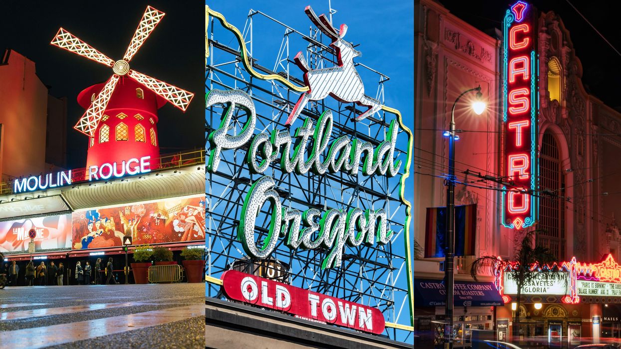 Moulin Rouge in Paris Portland Oregon and the Castro theater in San Francisco