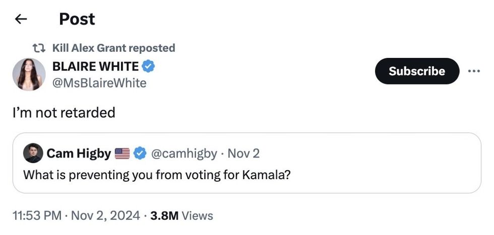 MsBlaireWhite via X/Twitter