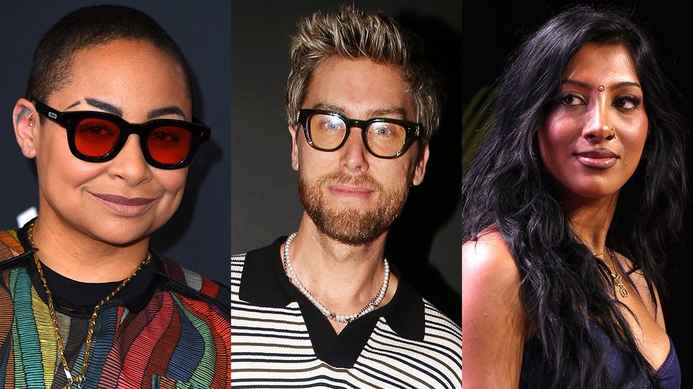 Musicians Raven Symone Lance Bass and Lara Raj in photos from 2025