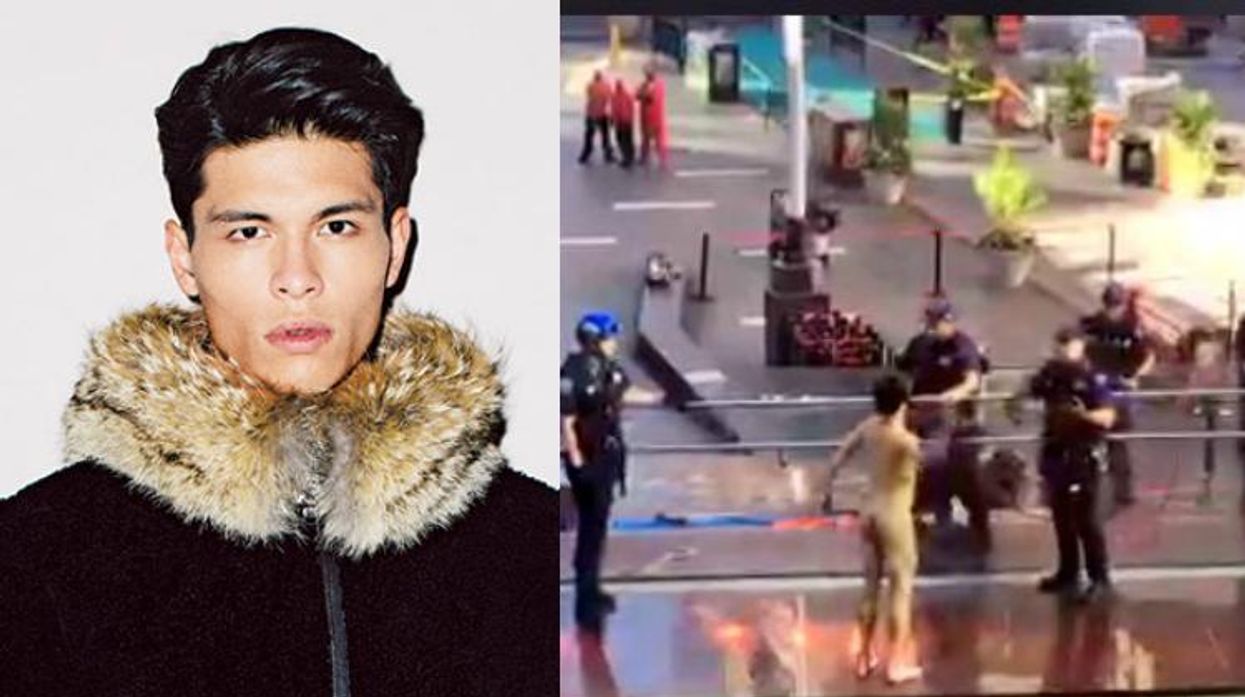 Naked times square model