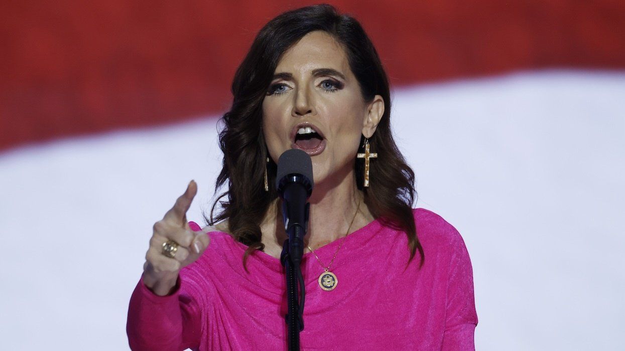 Nancy Mace speaking into a microphone