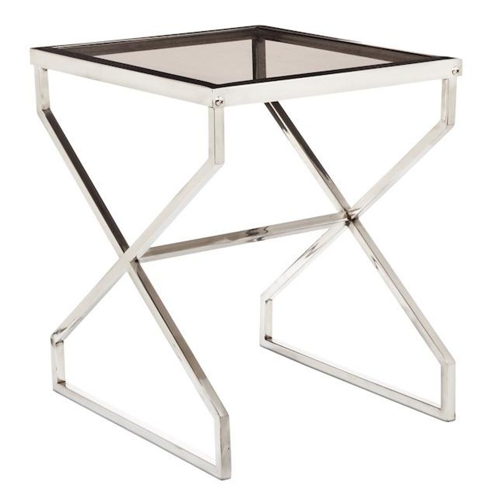 Nate Berkus™ Silver and Smoked Glass Accent Table