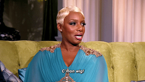 nene leakes c'mon wig gif