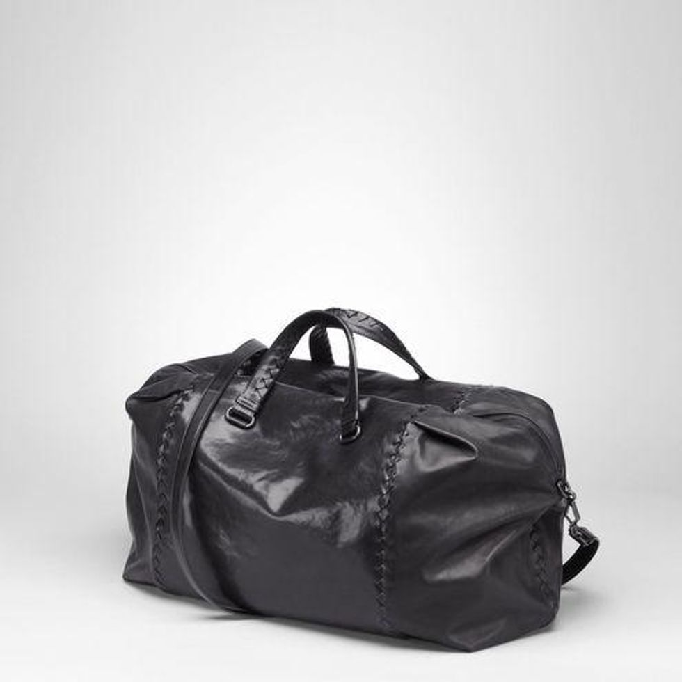 Nero Waxed Vitello Laque Duffel