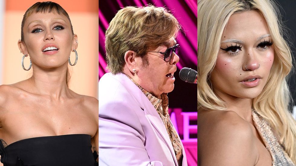 New Music Friday listicle including singers Miley Cyrus, Elton John, Snow Wife