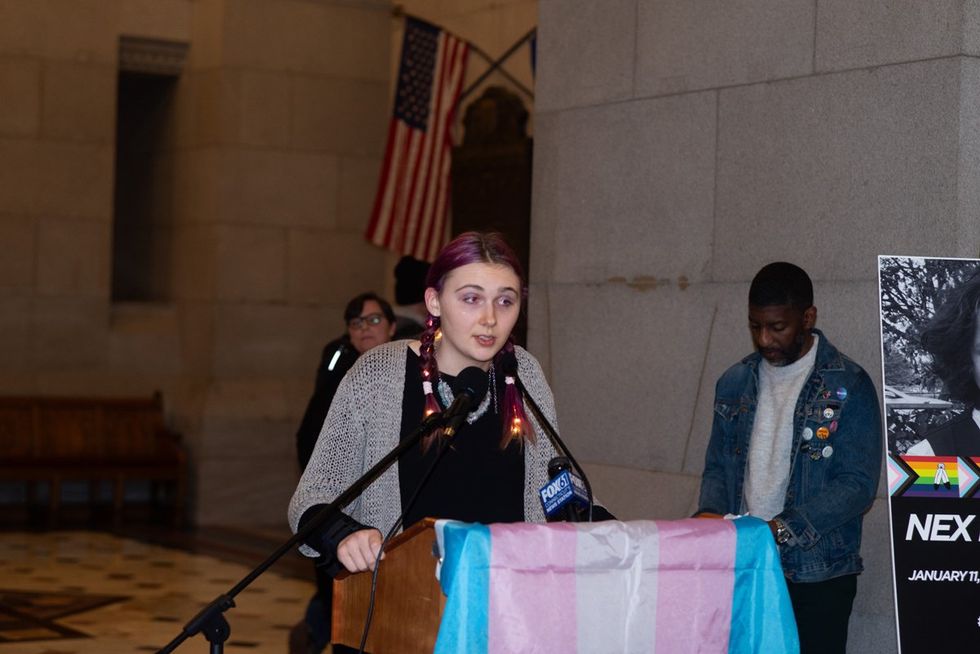 Nex Benedict murdered transgender nonbinary twospirit teen candlelight vigils across the country