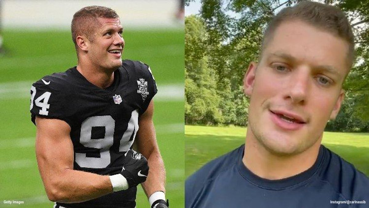 NFL Lineman Carl Nassib Holds First Press Conference Since Coming Out