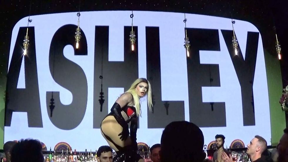 Nick Lemmer as Ashley in her debut drag performance at Gipsy Nightclub in Las Vegas, as seen on The Loverboy Diaries season 1 finale
