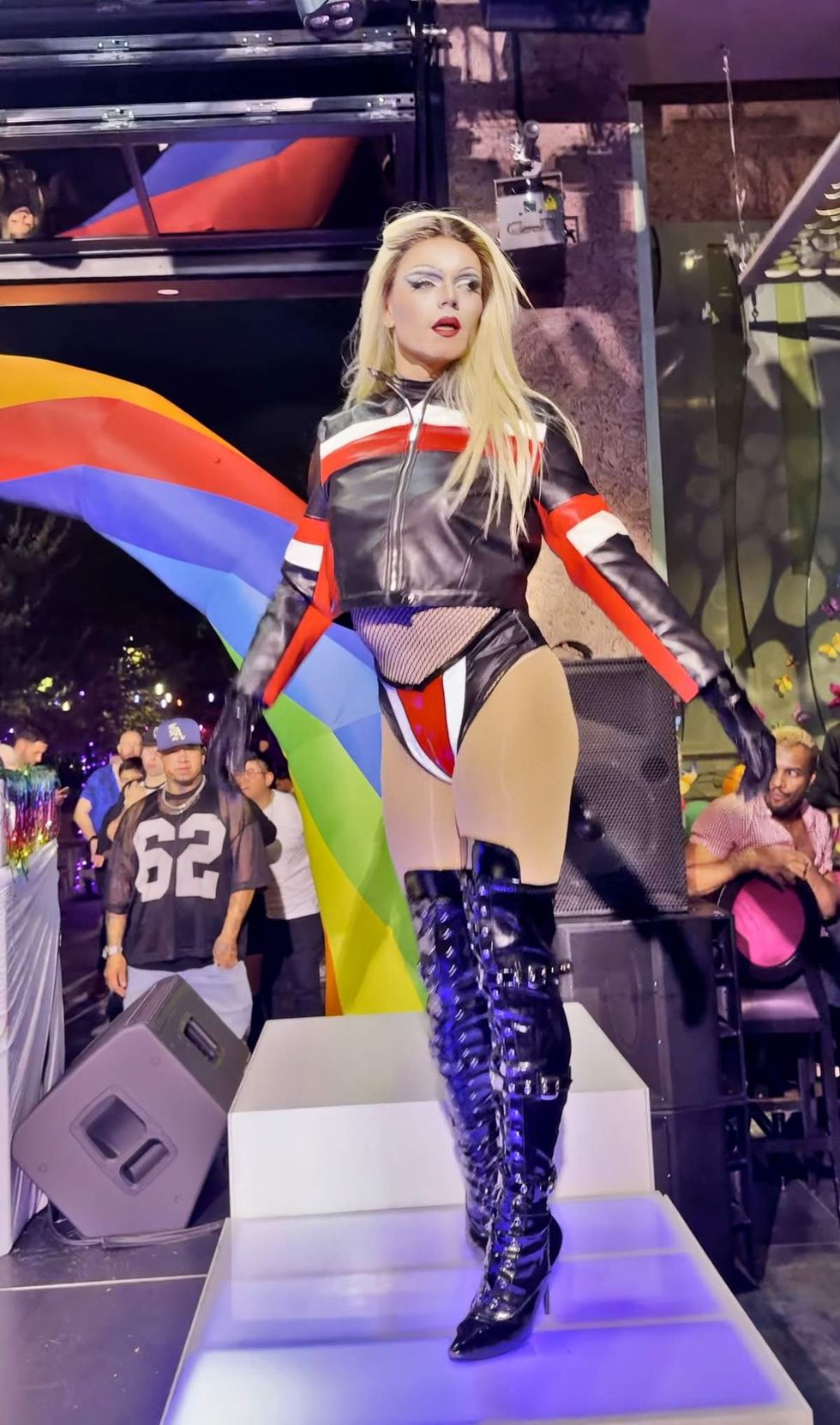 Nick Lemmer as Ashley in her debut drag performance at Gipsy Nightclub in Las Vegas, as seen on The Loverboy Diaries season 1 finale