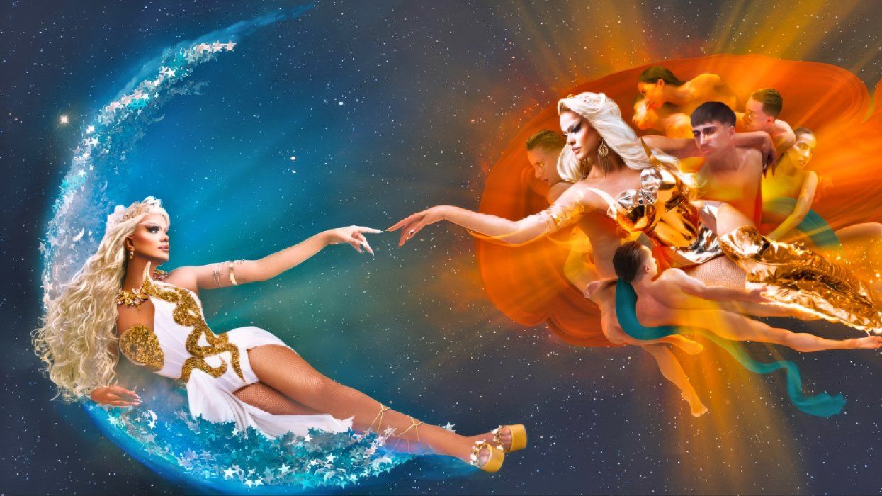 Nicky Doll in artwork for her debut album APOLLO • ARTEMIS