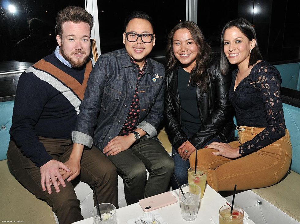 Nico Santos and Zeke Smith with some friends.