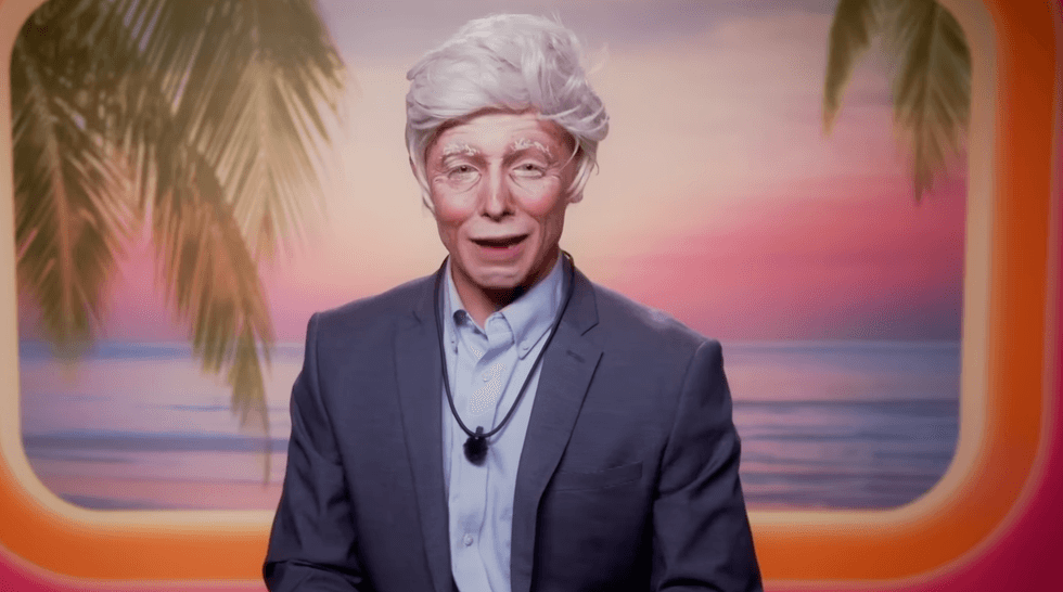 Nini Coco as Sir David Attenborough in the Snatch Game of RuPaul's Drag Race season 18.