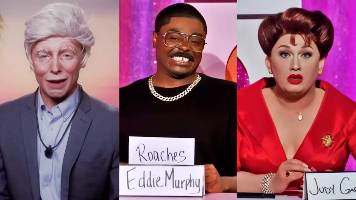 Nini Coco as Sir David Attenborough on season 18; Onya Nurve as Eddie Murphy on Drag Race season 17; Jinkx Monsoon as Judy Garland on All Stars 7.