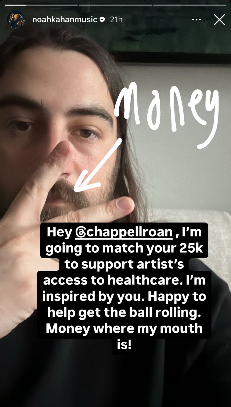 Noah Kahan via Instagram story