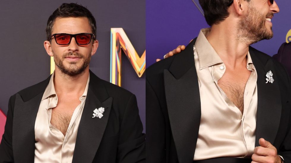 Nominated 'Fellow Travelers' actor Jonathan Bailey walks the red carpet of the 76th Primetime Emmys.