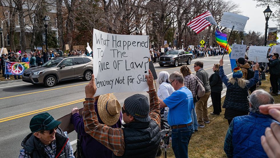 Not My President protest Carson City NV 2025