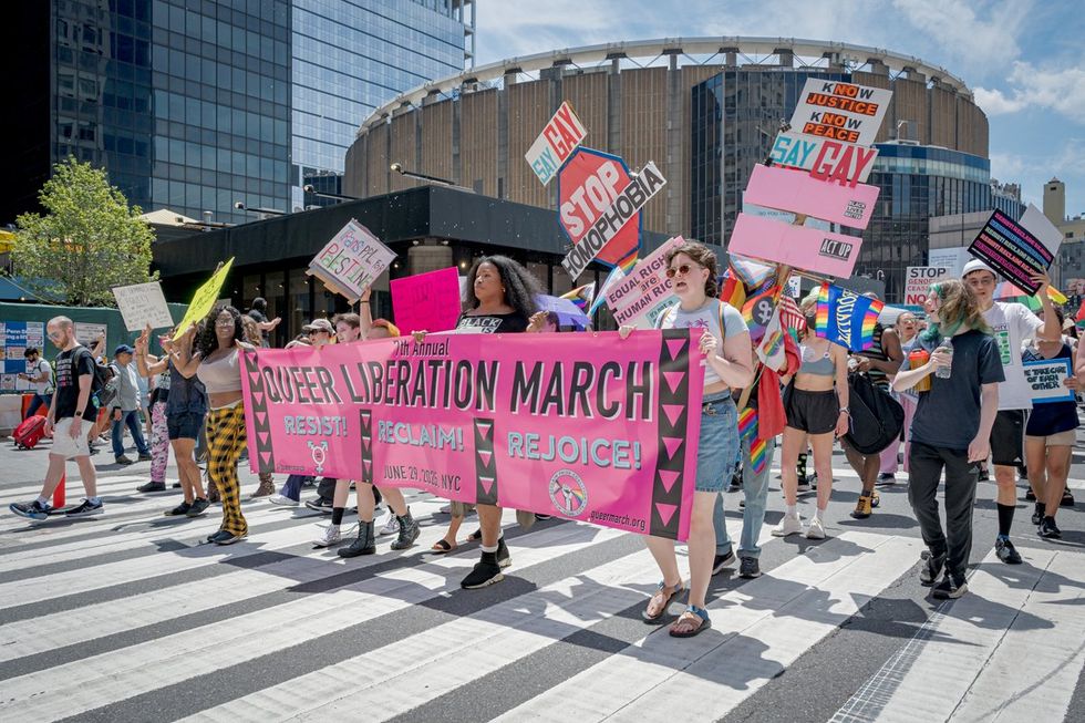 NYC LGBTQIA Pride Parade Protest 2025