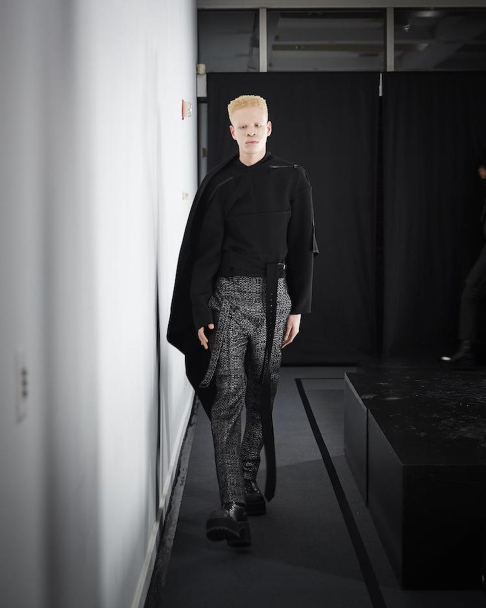 NYFW: Landeros' Metallic, Leather-Clad Fall 18 Presentation