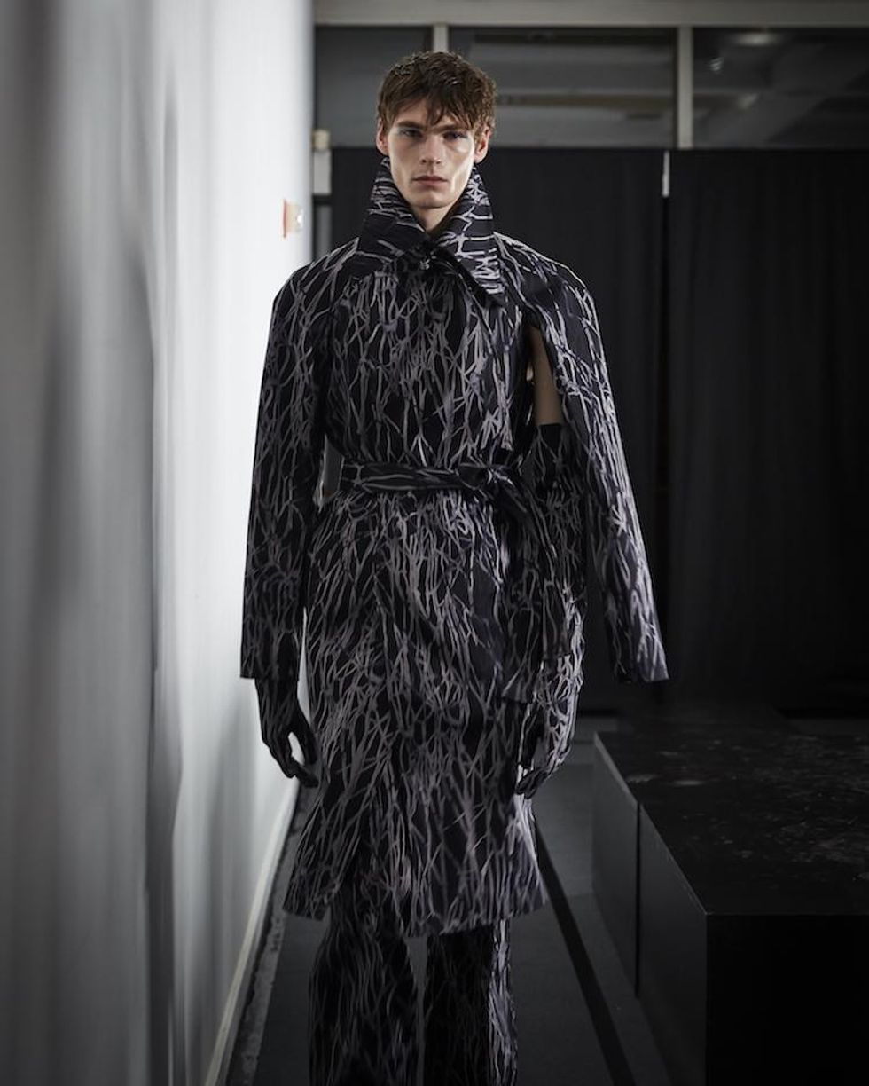 NYFW: Landeros' Metallic, Leather-Clad Fall 18 Presentation