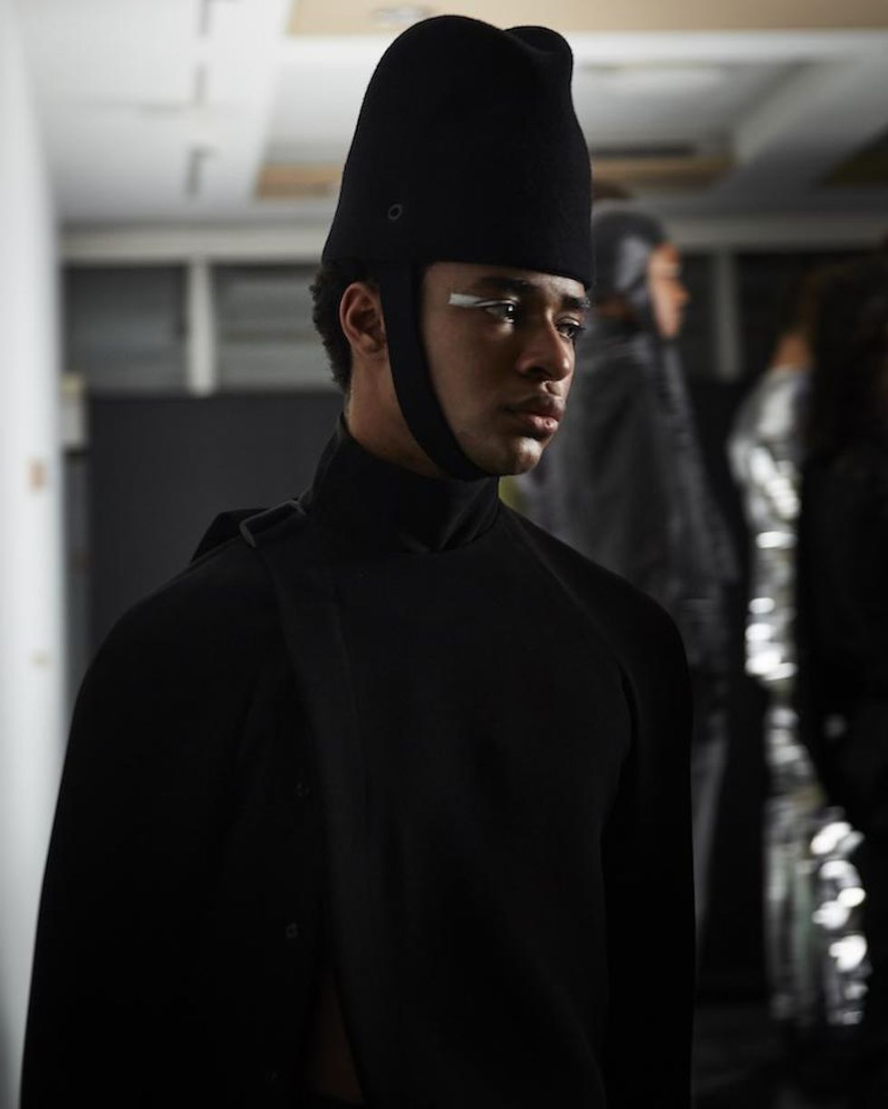 NYFW: Landeros' Metallic, Leather-Clad Fall 18 Presentation