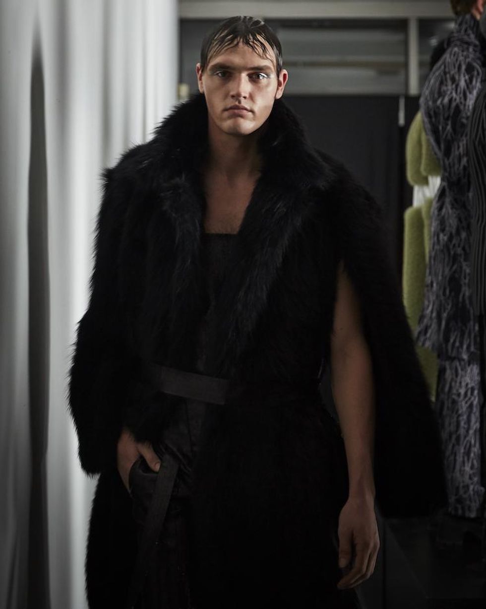 NYFW: Landeros' Metallic, Leather-Clad Fall 18 Presentation