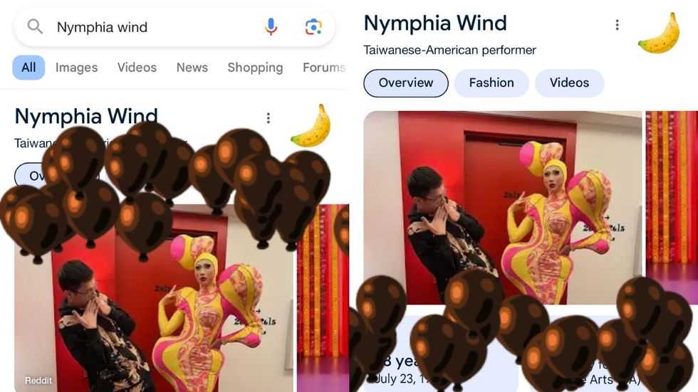 Nymphia Wind balloon effect via Google Search on mobile