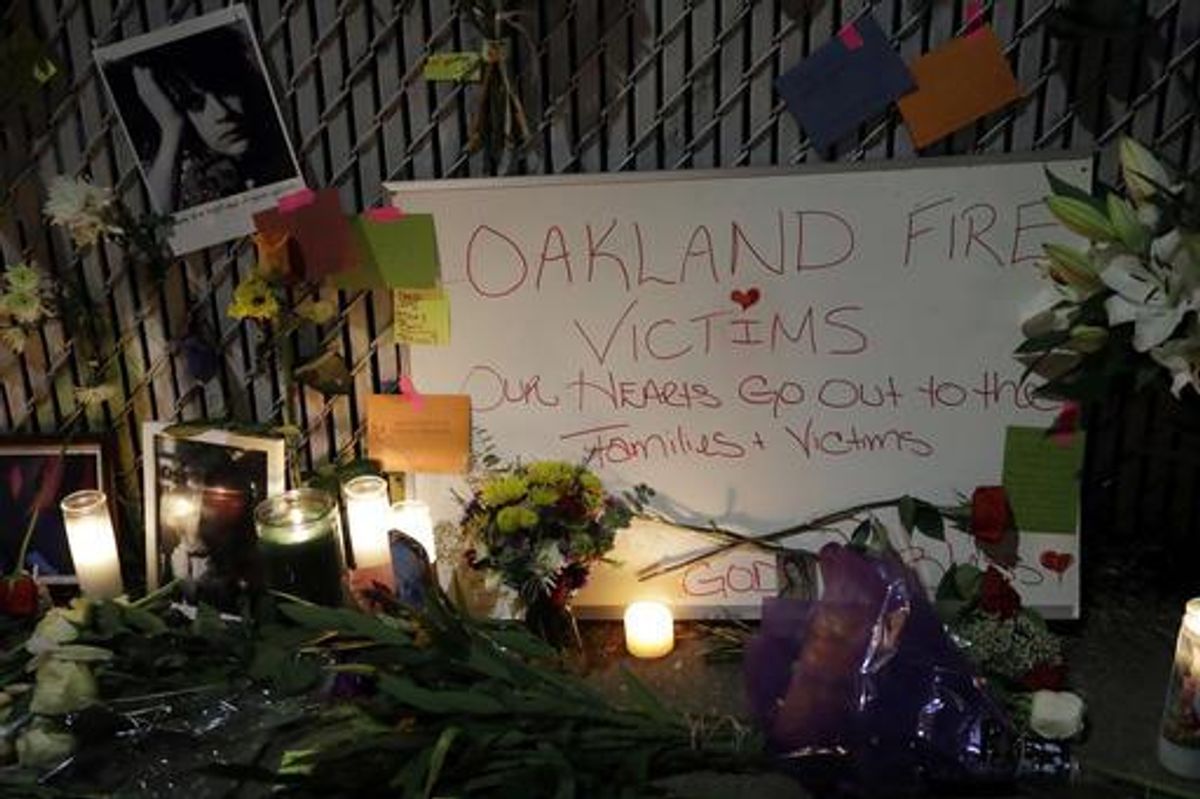 Oakland Memorial AP Photo/Marcio Jose Sanchez