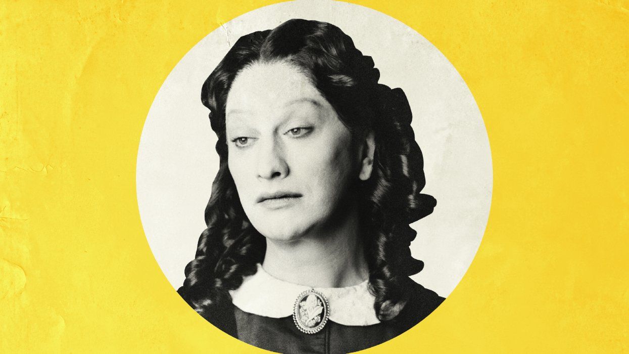 Official poster of Jinkx Monsoon as Mary Todd Lincoln in Oh, Mary! on Broadway