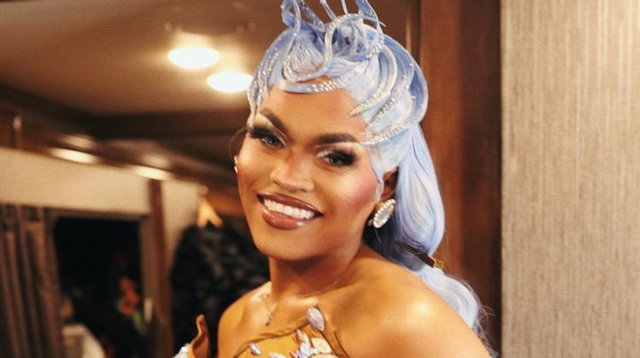 Olivia Lux in Miyake Mugler