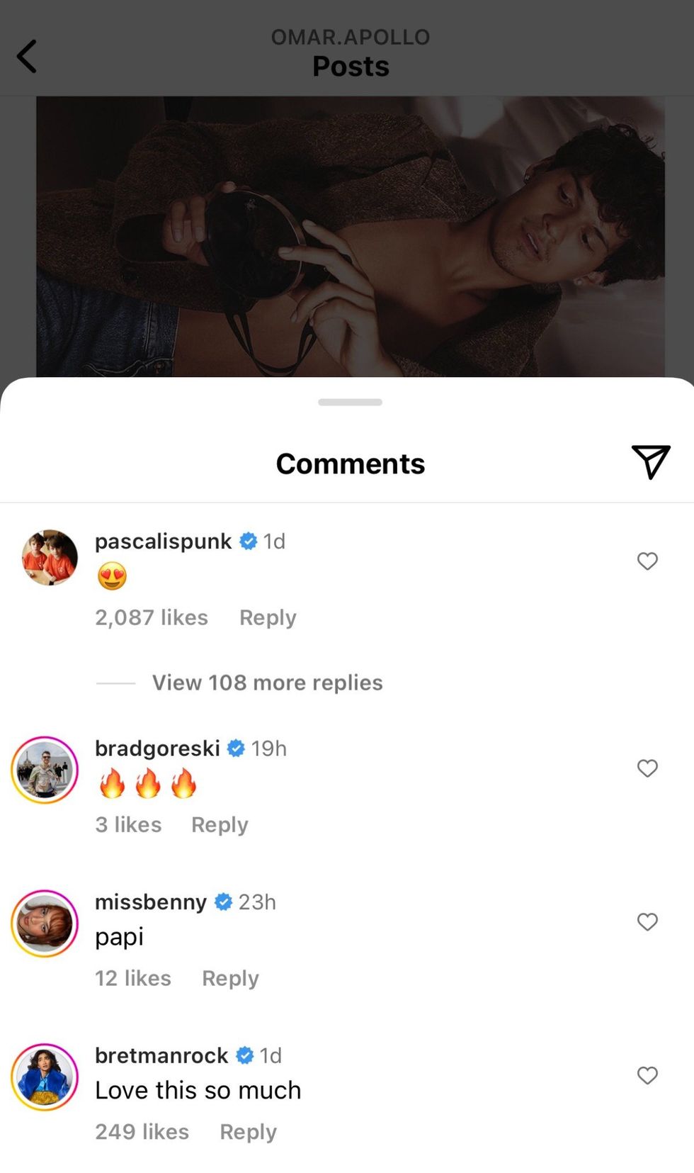 Omar Apollo via Instagram