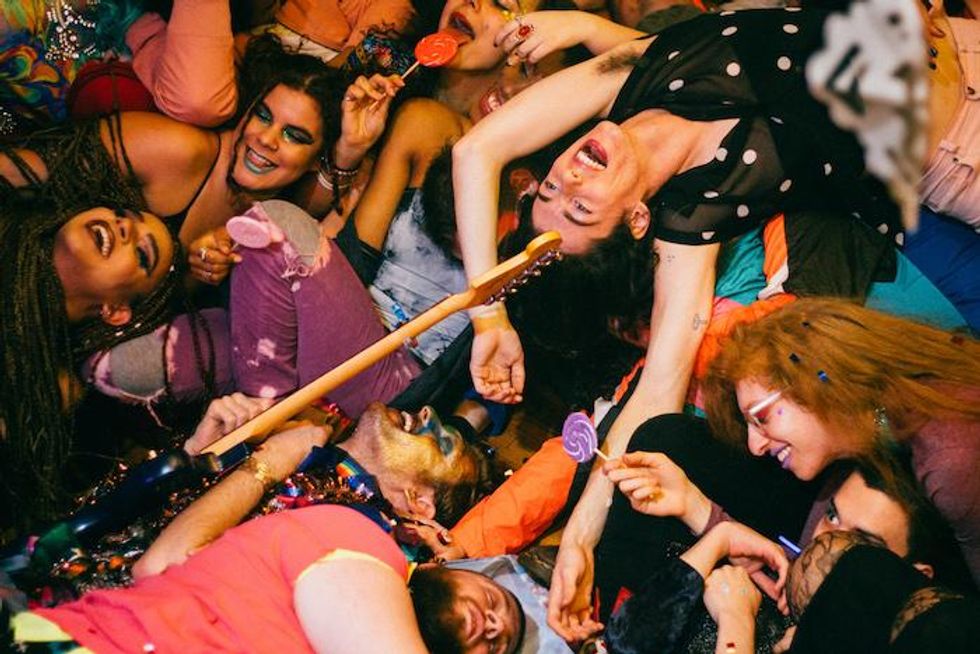 On Set for PWR BTTM's 'Big Beautiful Day' Video Shoot