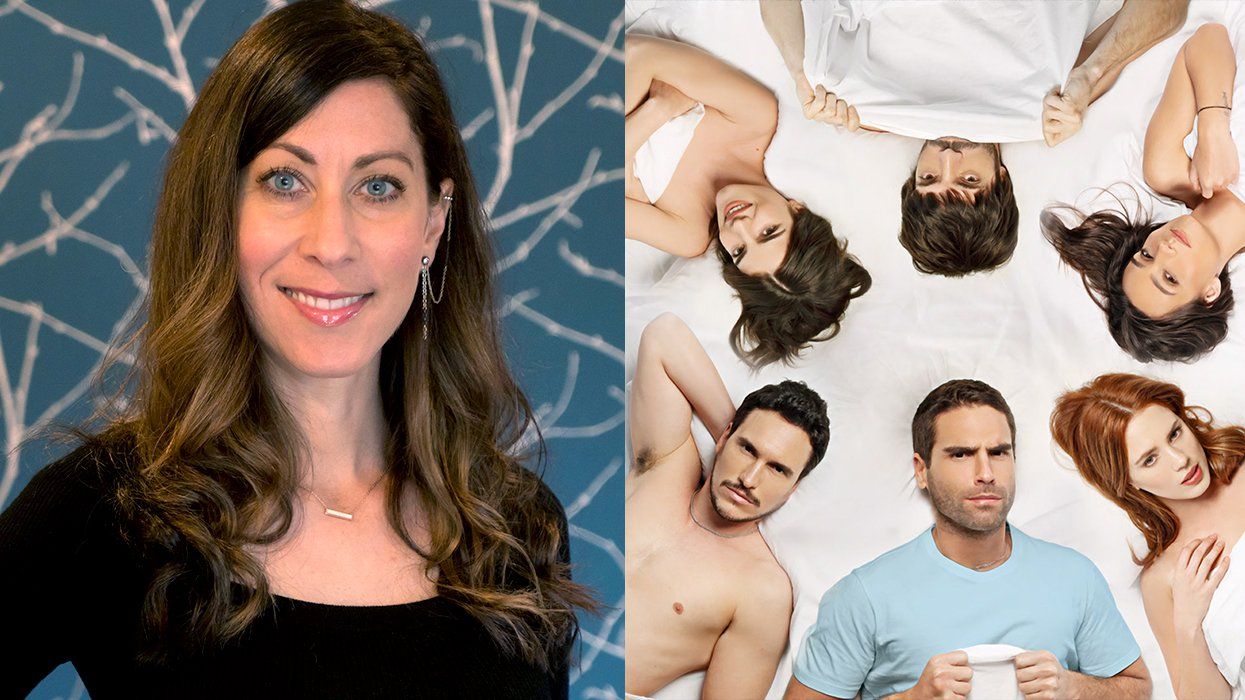 OPED author Christina Fialho alongside promotional image from HBO Max show Six is not a Crowd