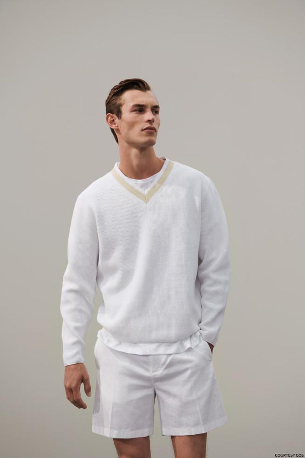 Organic Cotton Deep V-Neck Sweater