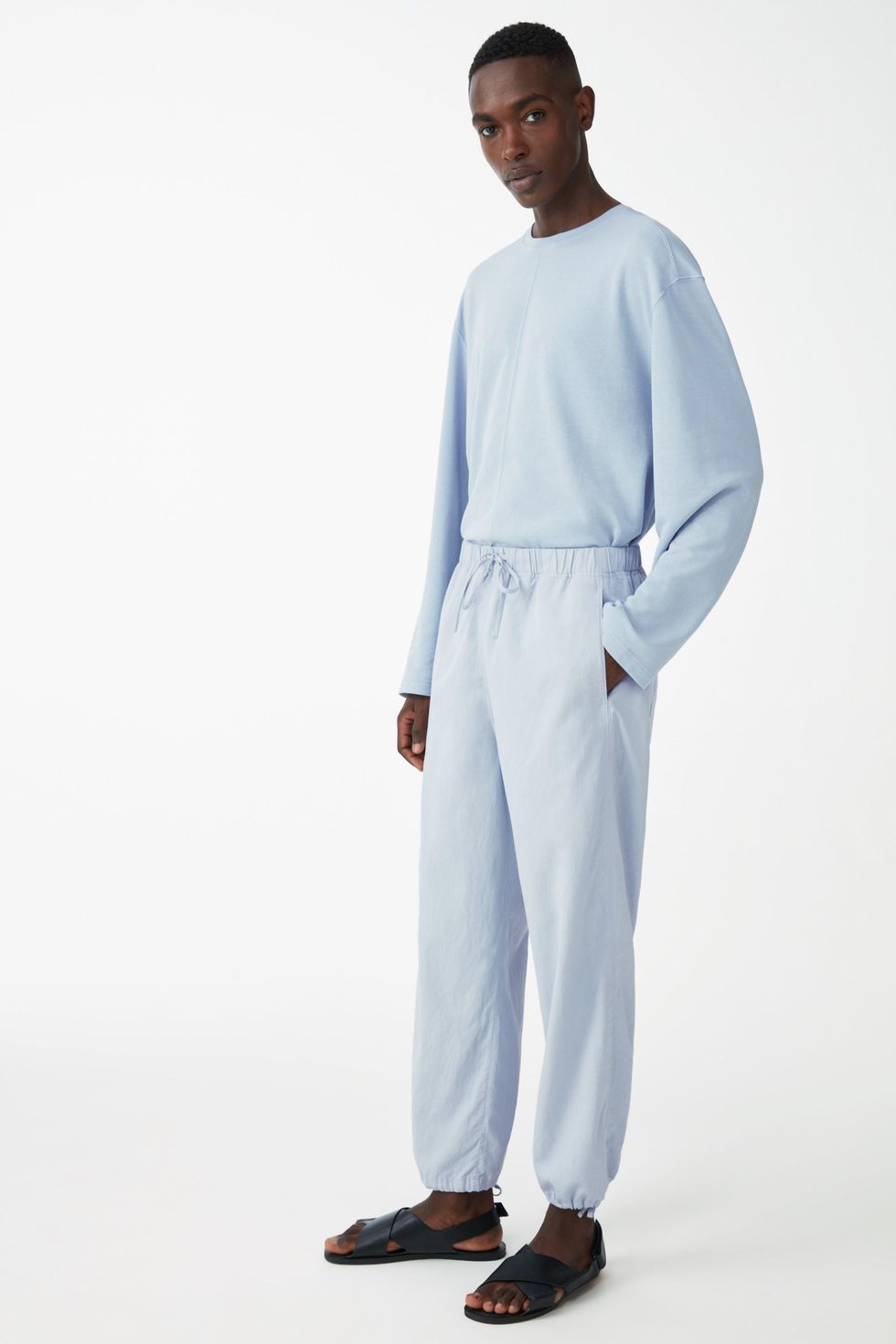 Organic Cotton-Linen Mix Drawstring Pants