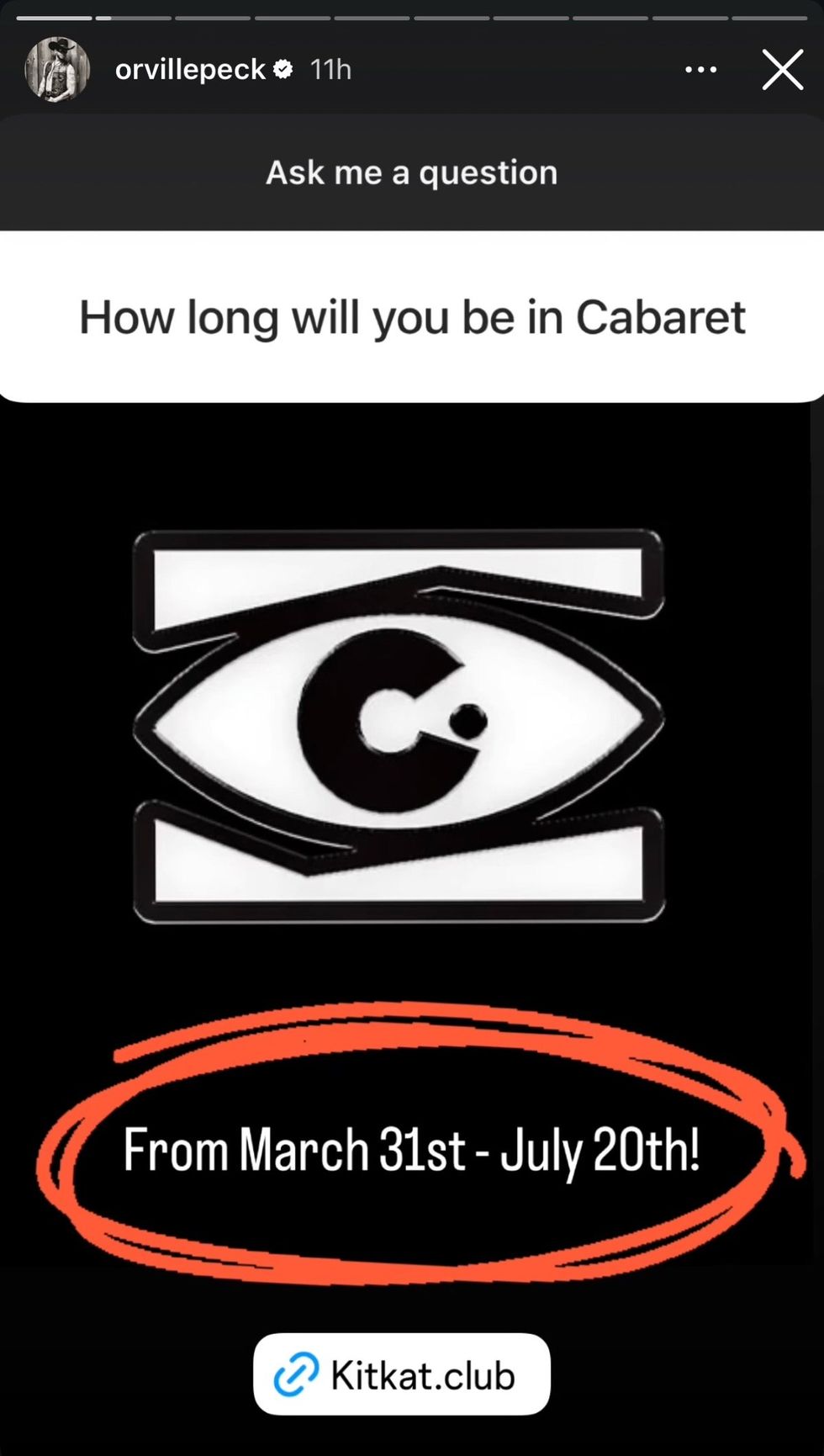 Orville Peck via Instagram story