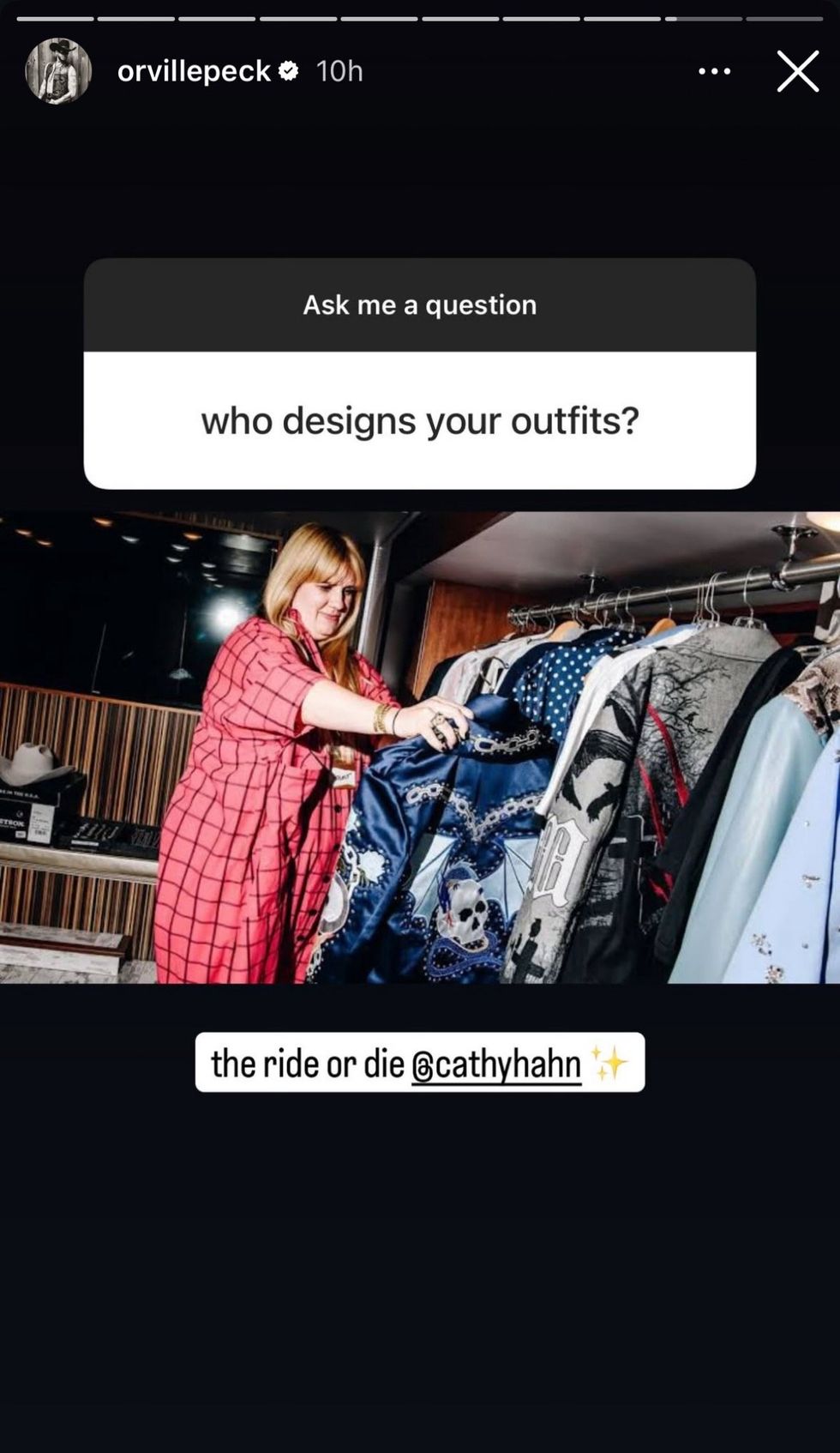 Orville Peck via Instagram story