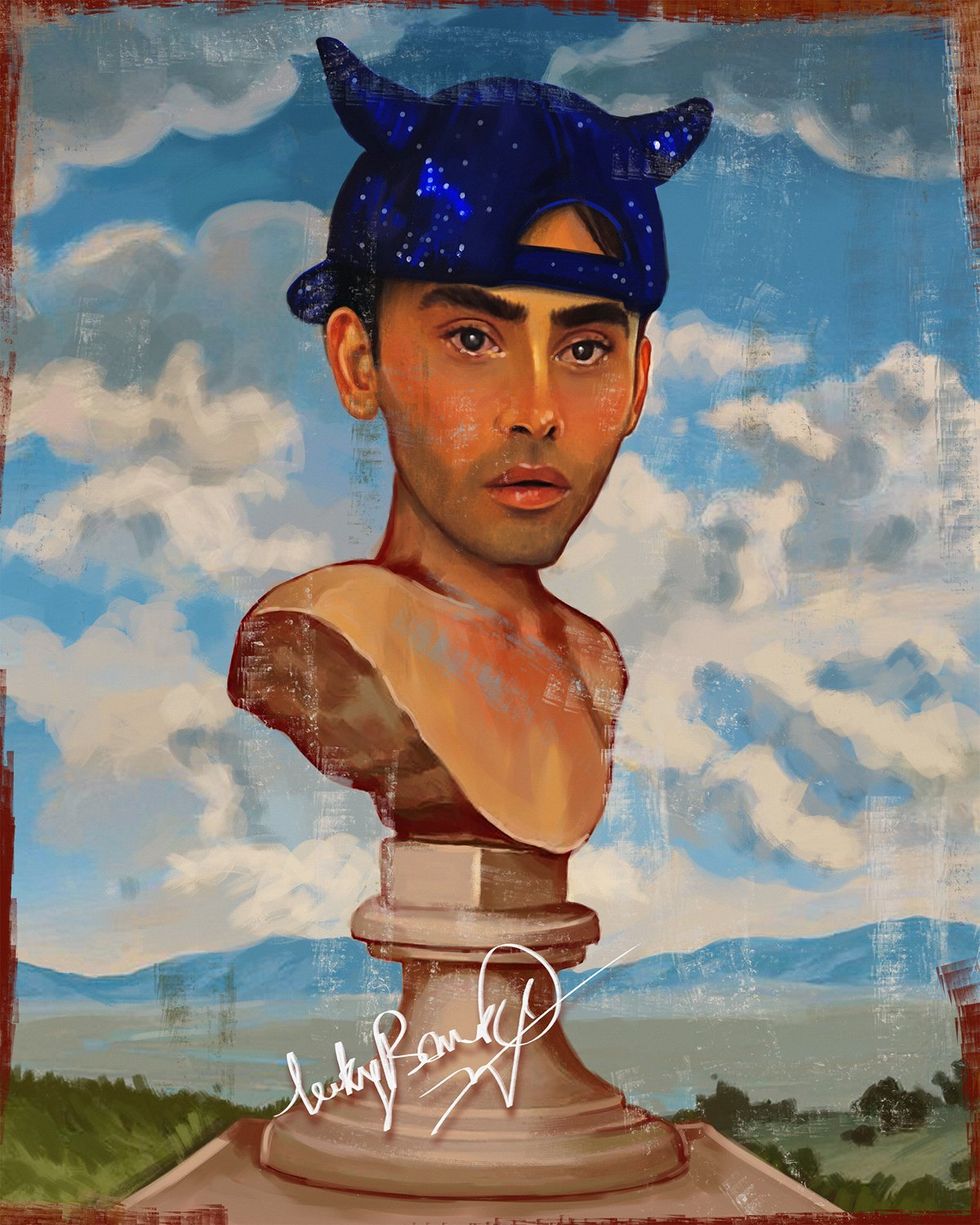 OUT MAGAZINE OPED photo gallery original art gay men middle east digital paintings Luckybamero queer artist living in Iran