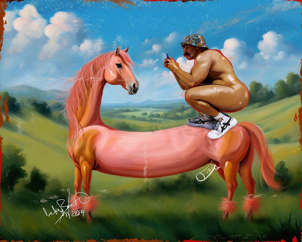 OUT MAGAZINE OPED photo gallery original art gay men middle east digital paintings Luckybamero queer artist living in Iran