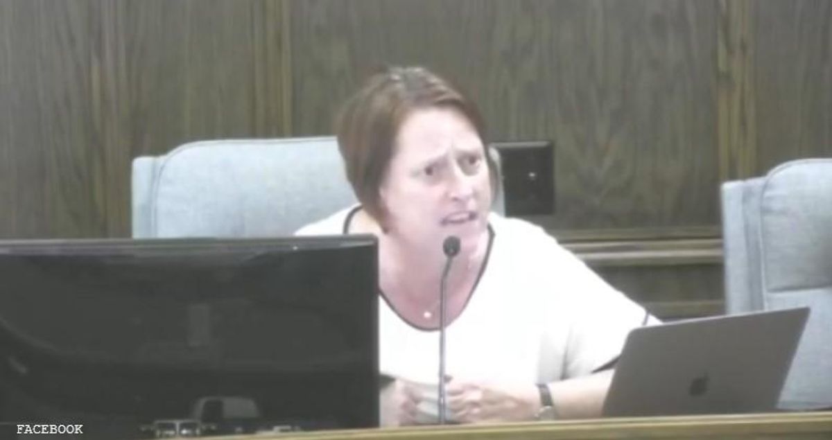 Out North Dakota City Council Member Carrie Evans delivers epic rant for homophobe objecting to pride flag flown outside city hall.