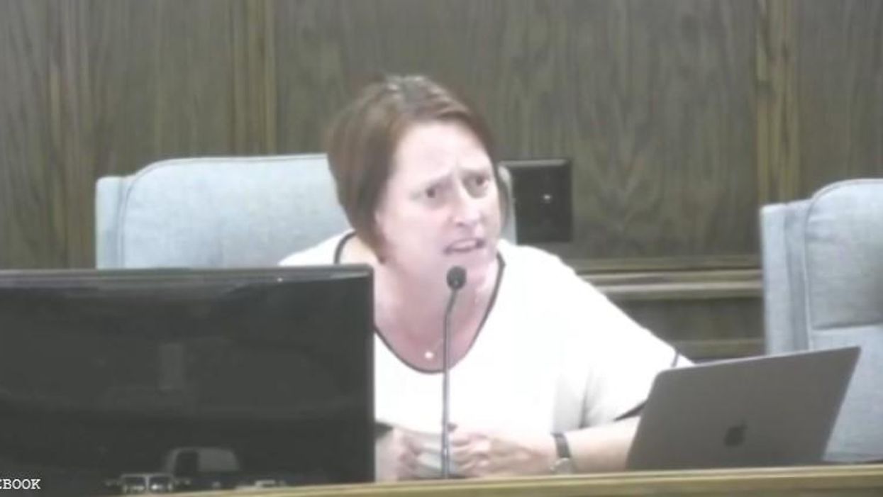 Out North Dakota City Council Member Carrie Evans delivers epic rant for homophobe objecting to pride flag flown outside city hall.
