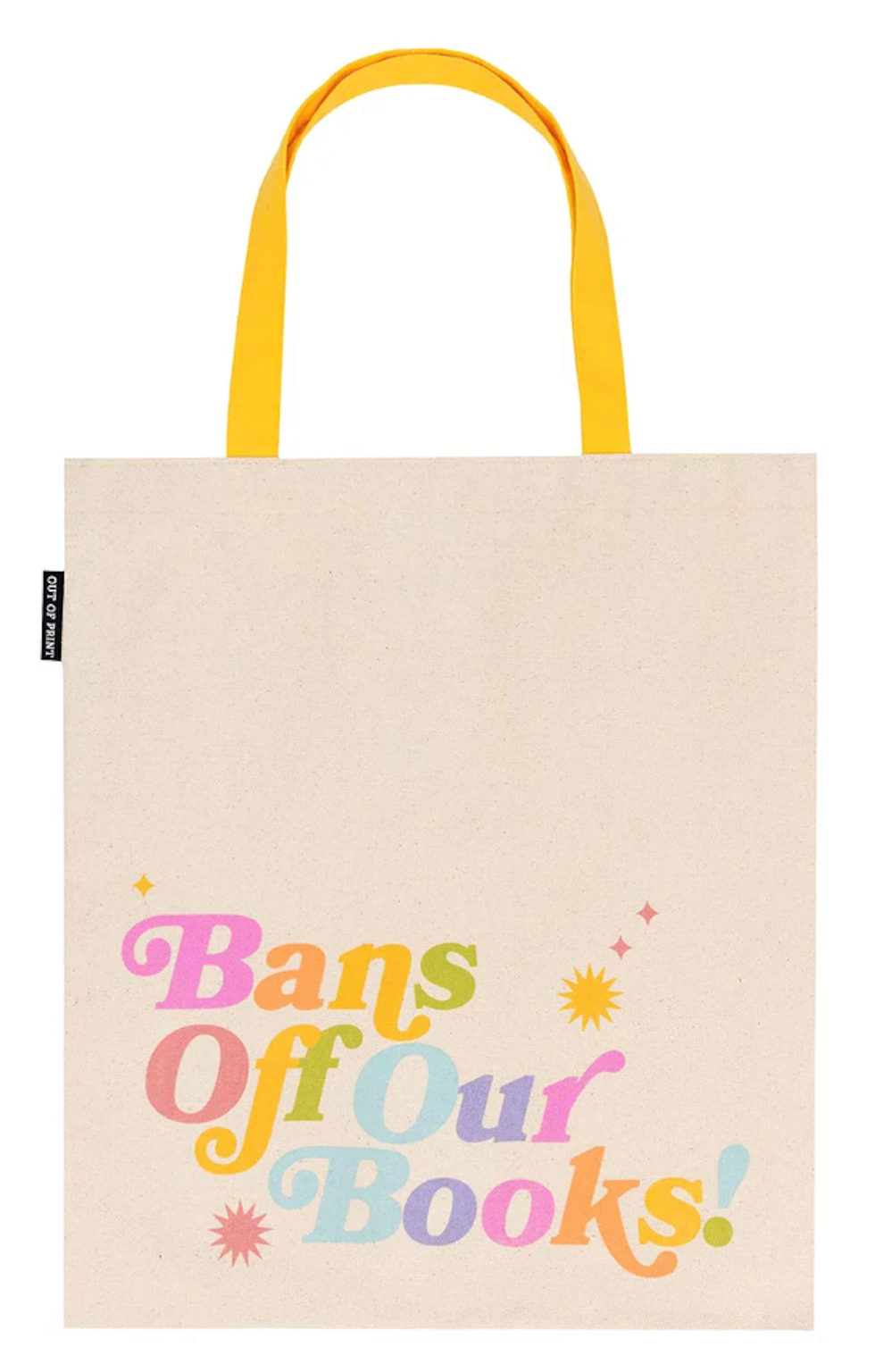 Out of Print bans off our books tote