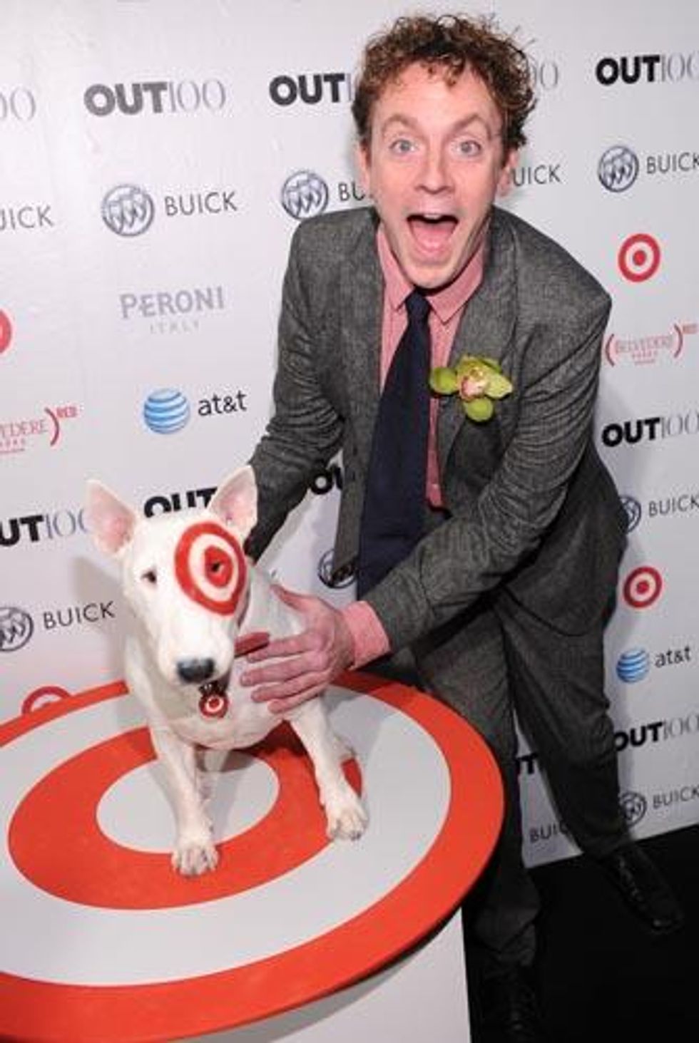 Out100 Honoree Drew Droege with the Target Dog