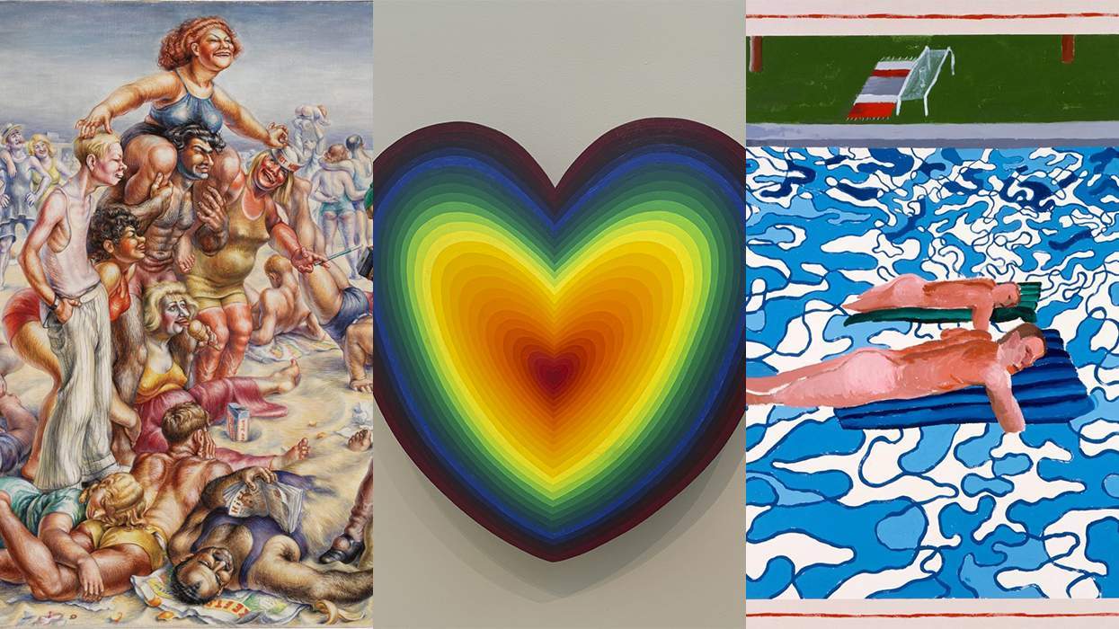 Paintings displayed in LACMA's David Geffen Galleries