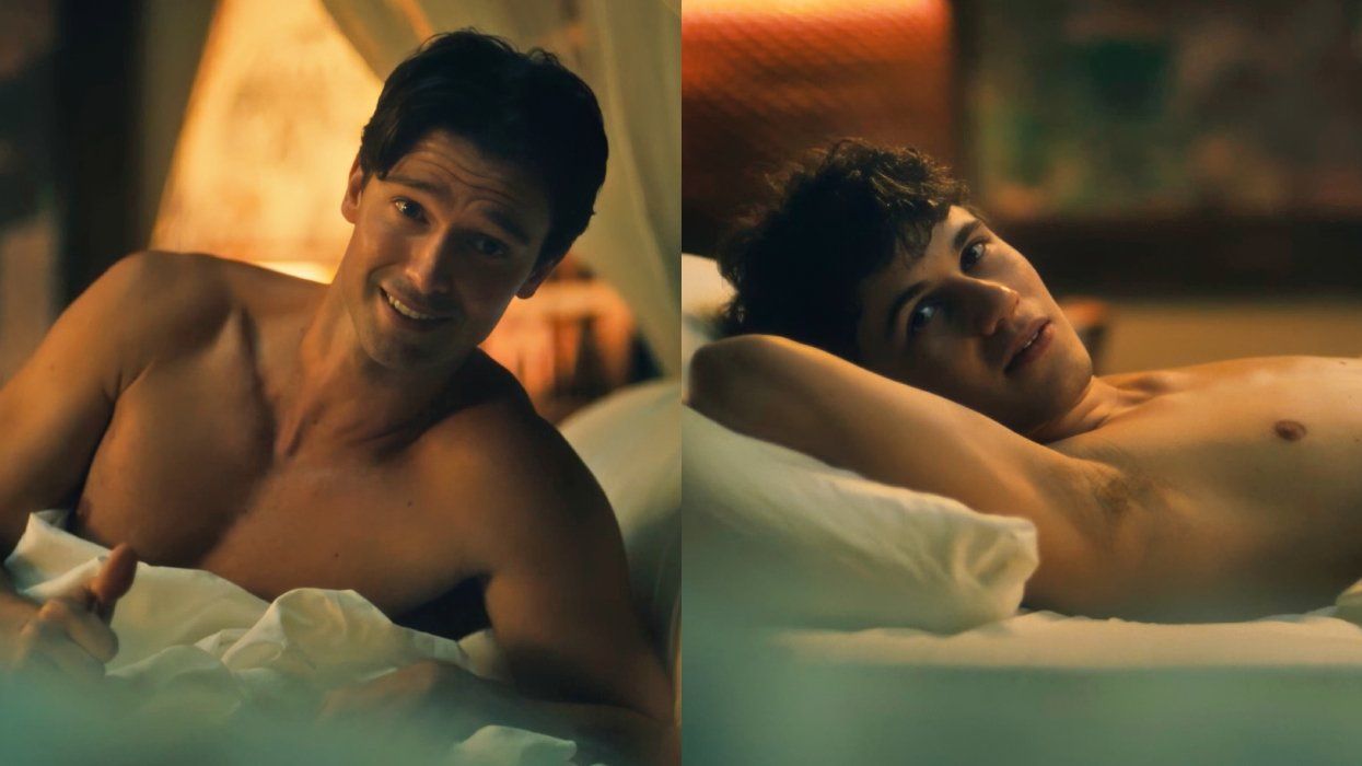 Patrick Schwarzenegger; Sam Nivola on The White Lotus season 3 episode 1